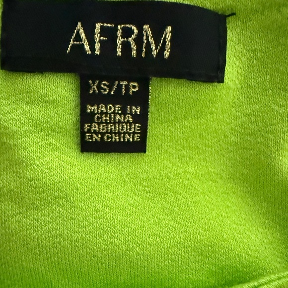 AFRM Green Ruched Bodycon Mini Dress - Picture 2 of 5